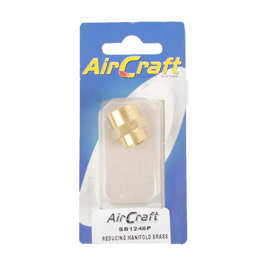 AirCraft Reducing Manifold Brass 1/8X1/4 F/F 1Pc Pack - image 01