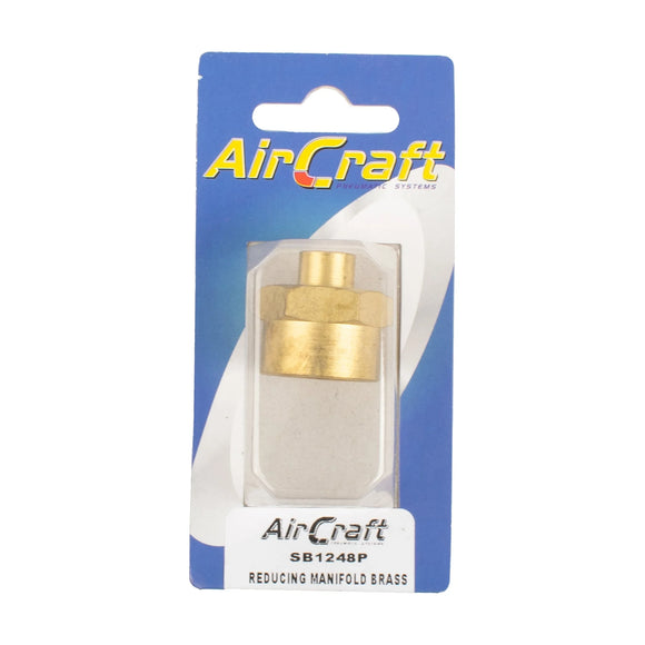 AirCraft Reducing Manifold Brass 1/8X1/2 F/F 1Pc Pack - image 01