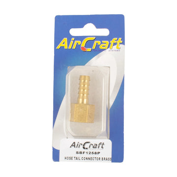 AirCraft Hosetail Connector Brass 1/4F X 8mm1Pc Pack - image 01