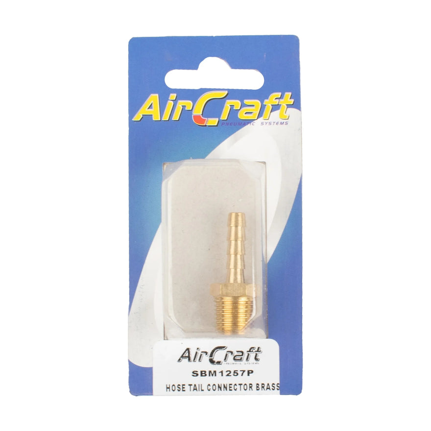 AirCraft Hosetail Connector Brass 1/4M X 6mm1Pc Pack - image 01