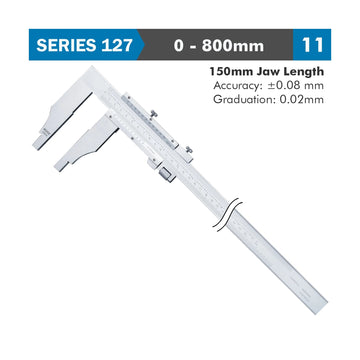 Accud Vernier Caliper 800mm 0.08mm Accuracy 150mm 0.02mm Graduation Stainless Steel - image 01