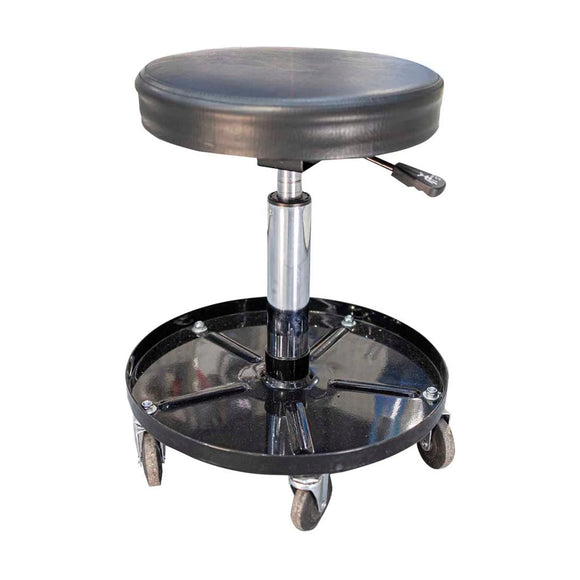 Tork Craft Mechanic Chair Adjustable Round Seat & Tool Tray - image 01