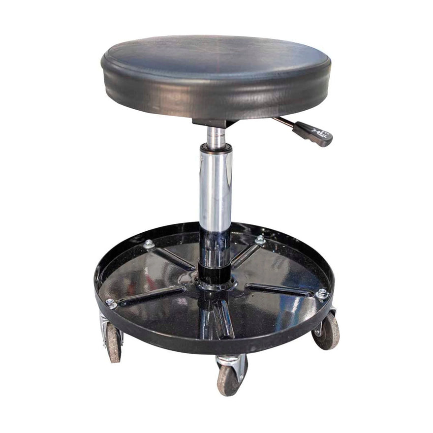Tork Craft Mechanic Chair Adjustable Round Seat & Tool Tray - image 01