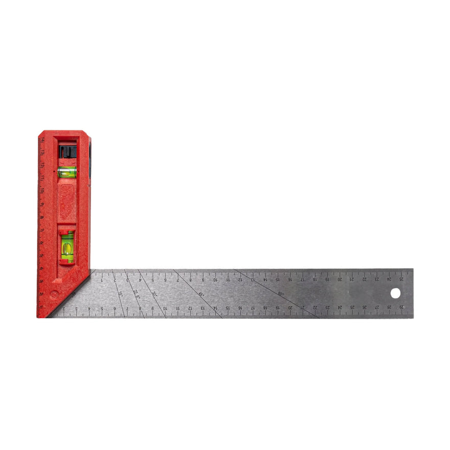 Tork Craft Try Square 300mm X 150mm With Level & Plumb Vial - image 01
