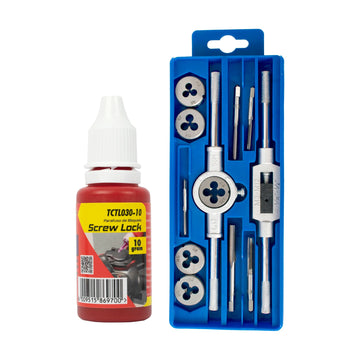 Tork Craft 12pc Tap & Die Set Nr Set 12 with Screw Lock Low Strength TCTl030-10 - image 01