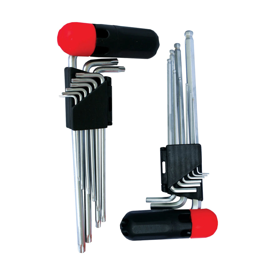 Tork Craft 9pc Allen Key Set Interchangeable Handle Ball Point NT2125 with Torx NT2126 - image 01