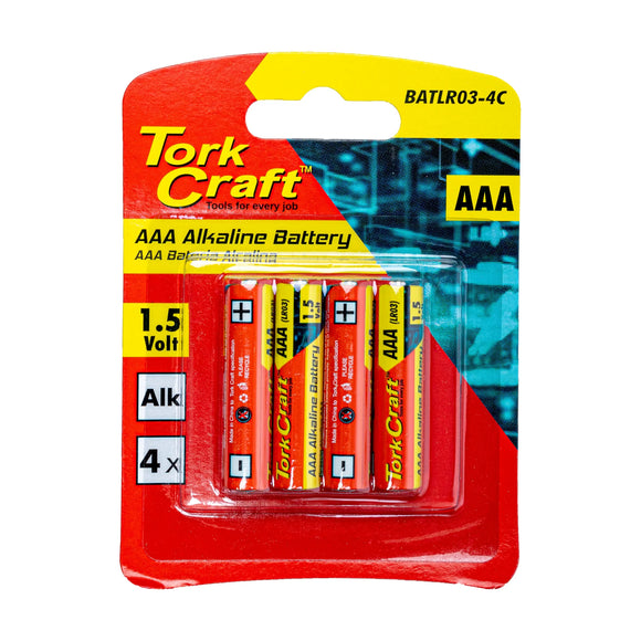 Tork Craft Battery AAA 1.5v 4 Pack Alkaline - image 01