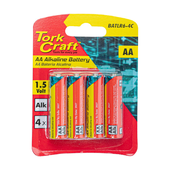 Tork Craft Battery AA 1.5v 4 Pack Alkaline - image 01
