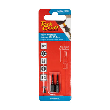 Tork Craft Torx Tx 7 Impact Insert Bit 25mm 2pc - image 01