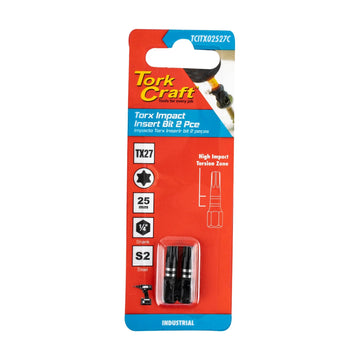 Tork Craft Torx Tx 27 Impact Insert Bit 25mm 2pc - image 01