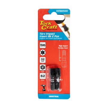 Tork Craft Torx Tx 45 Impact Insert Bit 25mm 2pc - image 01