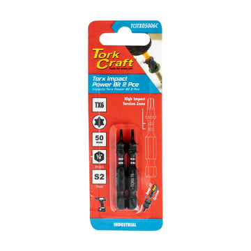 Tork Craft Torx Tx 6 Impact Power Bit 50mm 2pc - image 01