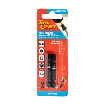 Tork Craft Torx Tx 40 Impact Power Bit 50mm 2pc - image 01