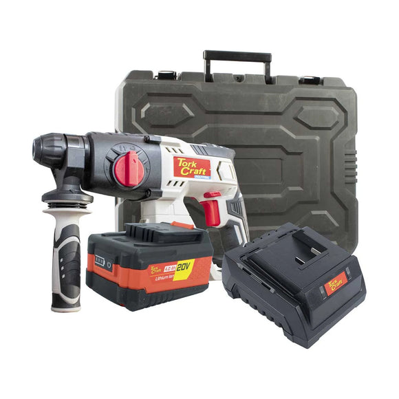 Tork Craft Rotary Hammer SDS 20v TC20190 + Std. Charger. & 4.0Ah Battery - image 01