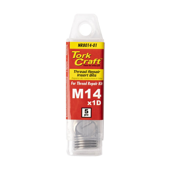 Tork Craft Thread Repair Kit M14 X 1d Replacement Inserts 5pce - image 01