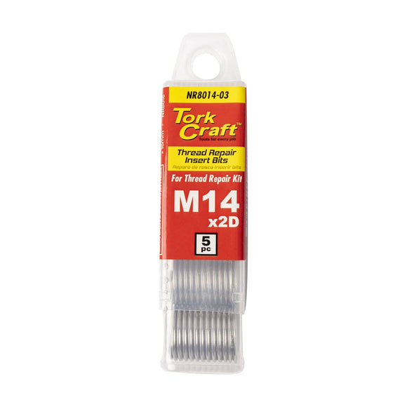 Tork Craft Thread Repair Kit M14 X 2d Replacement Inserts 5pce - image 01