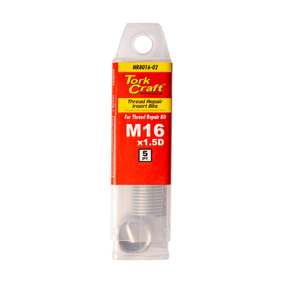 Tork Craft Thread Repair Kit M16 X 1.5d Replacement Inserts 5pce - image 01