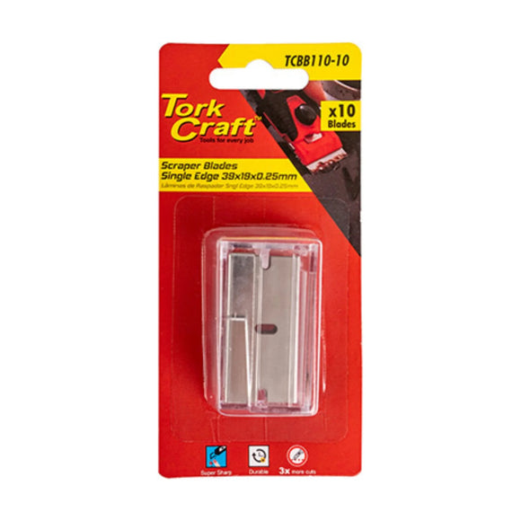 Tork Craft Scraper Blades Sngl Edge 39mm X 19mm X 0.25mm SK5 - image 01