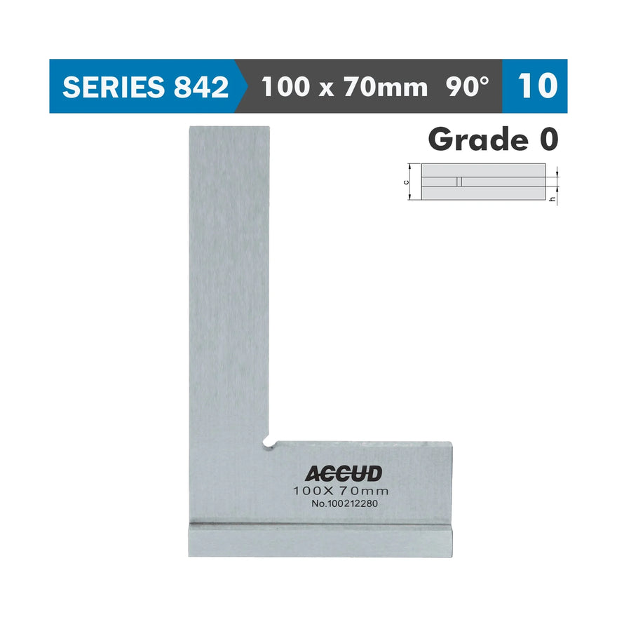 Accud Flat Edge Square 90° Wide Base 100 x 70mm DIN 875 - image 01