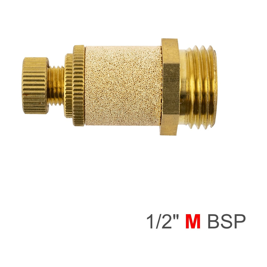 AirCraft Flow Control Silencer Brass 1/2' M - image 01