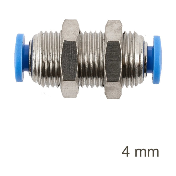 AirCraft Metal Bulkhead Straight Connector 4mm - image 01