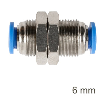AirCraft Metal Bulkhead Straight Connector 6mm - image 01