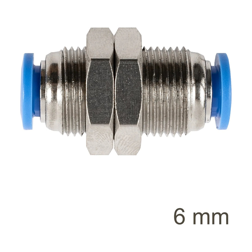 AirCraft Metal Bulkhead Straight Connector 6mm - image 01