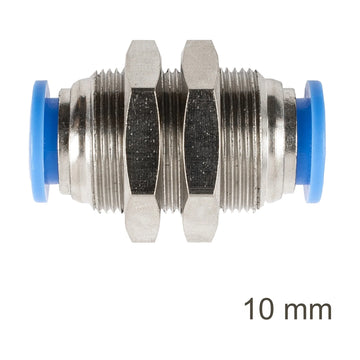 AirCraft Metal Bulkhead Straight Connector 10mm - image 01