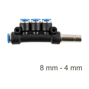 AirCraft Red Insert Manifold Side 4-Port PU 8mm- 4mm - image 01