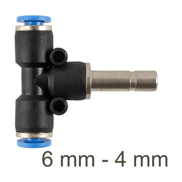 AirCraft PU Red Insert T-Joint 6mm- 4mm - image 01