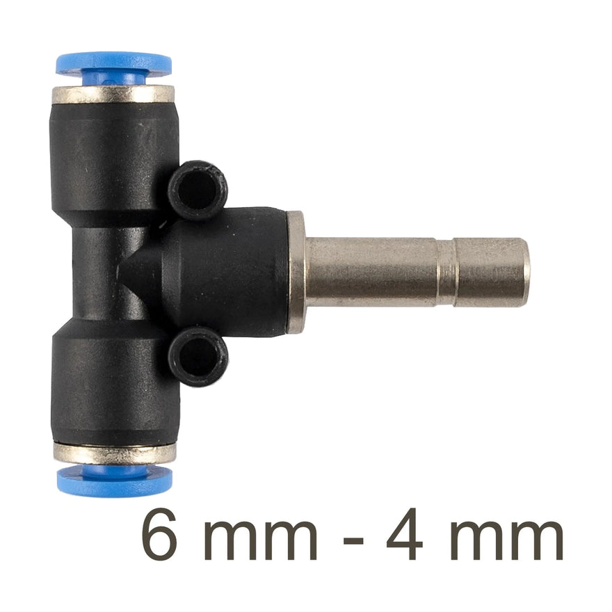 AirCraft PU Red Insert T-Joint 6mm- 4mm - image 01
