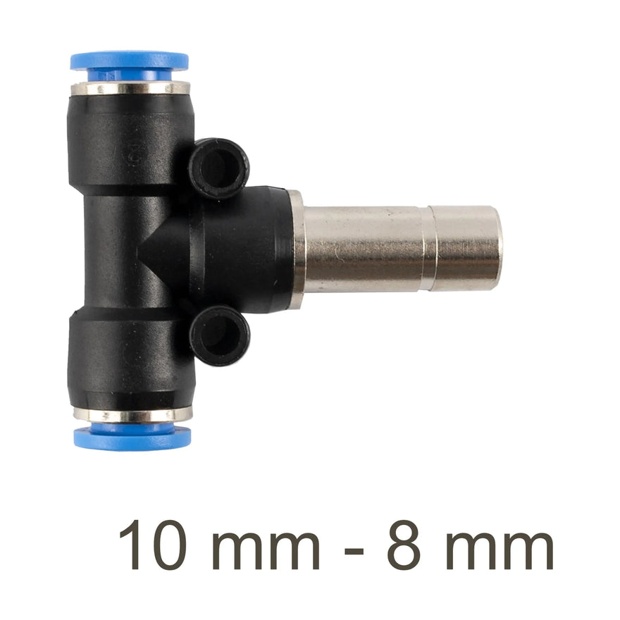 AirCraft Red Insert T-Joint PU 10mm- 8mm - image 01