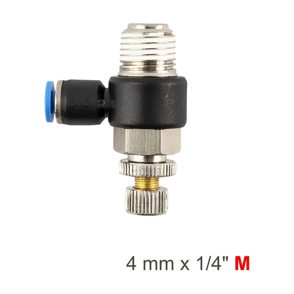 AirCraft Flow Control Swivel Elbow PU 4mmX 1/4' M - image 01