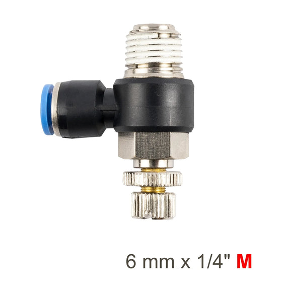 AirCraft Flow Control Swivel Elbow PU 6mmX 1/4' M - image 01