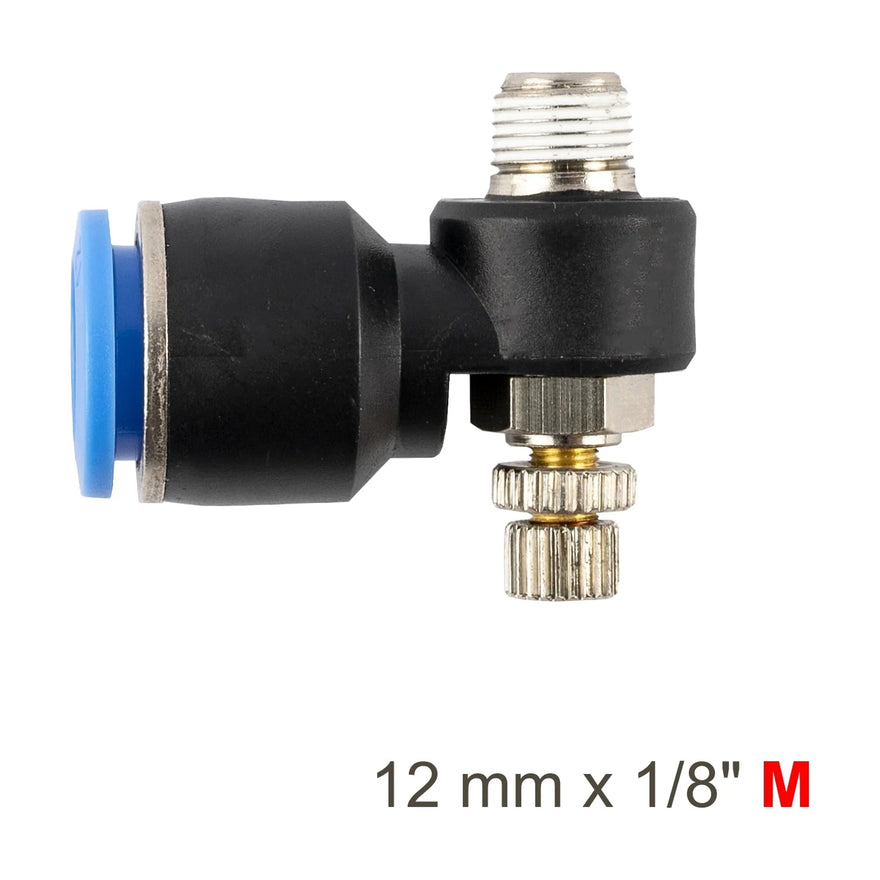 AirCraft Flow Control Swivel Elbow PU 12mmX 1/8' M - image 01