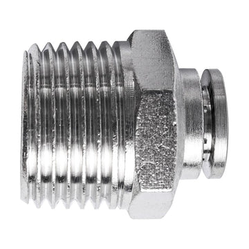 AirCraft Metal PU Fitting Straight 8mmX 1/2' M - image 01