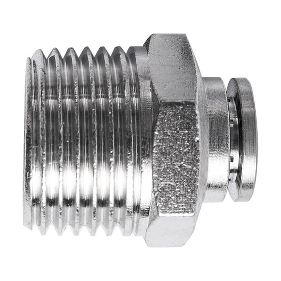 AirCraft Metal PU Fitting Straight 8mmX 1/2' M - image 01