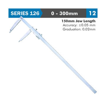 Accud Vernier Caliper 300mm 0.05mm Accuracy 150mm 0.02mm Graduation Stainless Steel - image 01