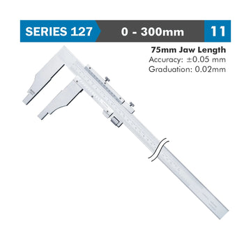 Accud Vernier Caliper 300mm 0.05mm Accuracy 75mm 0.02mm Graduation Stainless Steel - image 01