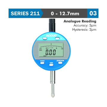 Accud Digital Indicator Flat & Lug Back 12.7mm 0.01mm Resolution - image 01