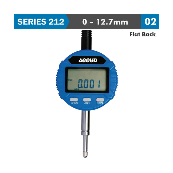 Accud Digital Indicator Flat Back 12.7mm / 0.5in - image 01
