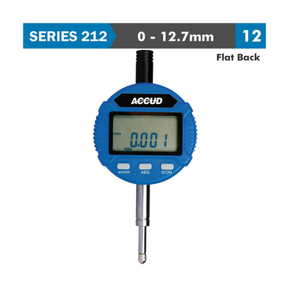 Accud Digital Indicator Flat Back 12.7mm / 0.5in - image 01