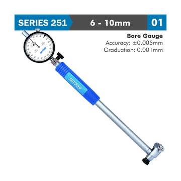 Accud Precision Dial Bore Gauge 6-10mm 0.005mm Accuracy 0.001mm Graduation - image 01