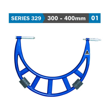 Accud Outside Micrometer 300-400mm 0.011mm Accuracy 0.01mm Graduation with Extension - image 01