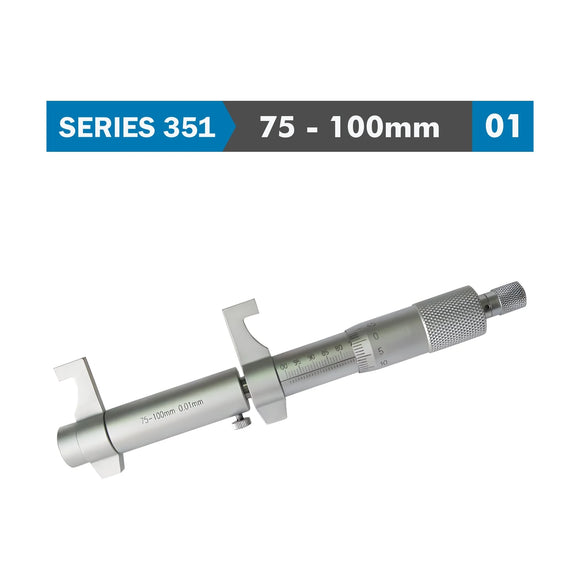 Accud Inside Micrometer 75-100mm Without Setting Ring 0.010mm Accuracy 0.01mm Gr - image 01