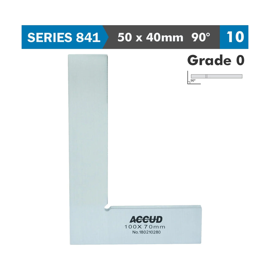Accud Flat Edge Square 90° Grade 0 50 x 40mm - image 01