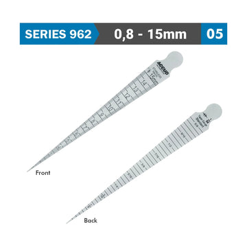 Accud Taper Gauge 0.8-15mm 0.05mm Graduation 0.05mm Accuracy Stainless Steel - image 01