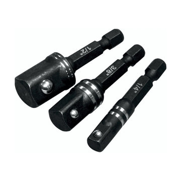 Tork Craft Impact Socket Adaptor 3pc Set 1/4' 3/8' 1/2' - image 01