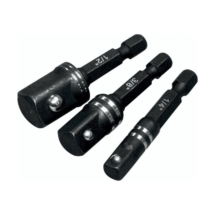 Tork Craft Impact Socket Adaptor 3pc Set 1/4' 3/8' 1/2' - image 01