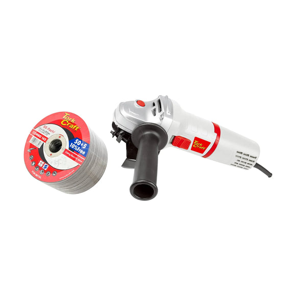 Tork Craft Angle Grinder 115mm TCAG0115 + Combo 162 50+5 115mm Cutting Disc - image 01